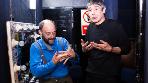 Cansado y Faemino, en la sala Galileo Galilei. / TONI JULIÁ