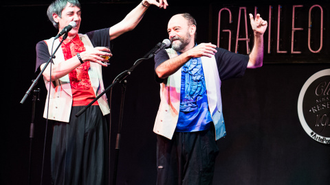 Cansado y Faemino, en la sala Galileo Galilei. / TONI JULIÁ