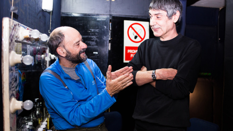 Cansado y Faemino, en la sala Galileo Galilei. / TONI JULIÁ