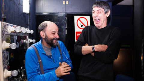 Cansado y Faemino, en la sala Galileo Galilei. / TONI JULIÁ