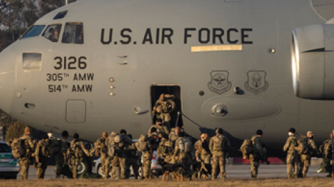 Soldados de Estados Unidos en la base de Rzeszow, en Polonia, antes de la invasión rusa a Ucrania.- EFE Soldados de Estados Unidos en la base de Rzeszow, en Polonia, antes de la invasión rusa a Ucrania.- EFE