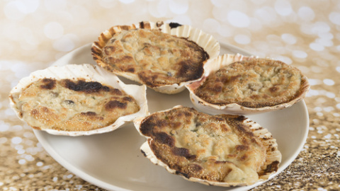 Vieiras a la parmesana. Vieiras a la parmesana.