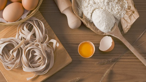Pasta fresca con huevo. Foto: Oldmermaid/ Pixabay. Pasta fresca con huevo.