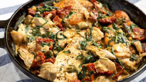 Pollo a la toscana cremoso. Pollo a la toscana