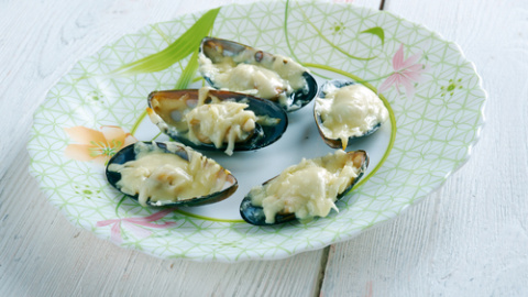 Mouclade o mejillones a la francesa. Mouclade.