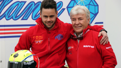 Erik Morillas, con Ángel Nieto el pasado martes. Erik Morillas, con Ángel Nieto el pasado martes.