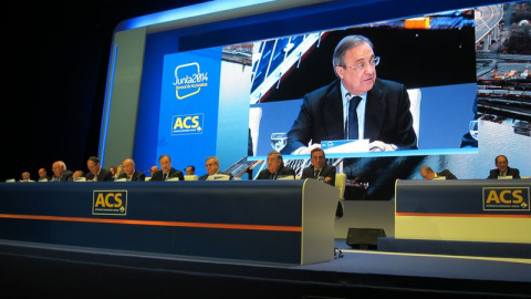 Florentino Pérez ante la junta de accionistas de ACS. E.P. Florentino Pérez ante la junta de accionistas de ACS. E.P.