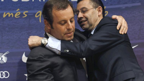 Rosell y Bartomeu. EFE/Alejandro García Rosell y Bartomeu. EFE/Alejandro García