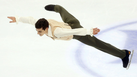 Javier Fernández durante el Programa Libre de patinaje en el Campeonato del Mundo celebrado en Shanghai, China./ EFE-HOW HWEE YOUNG Javier Fernández durante el Programa Libre de patinaje en el Campeonato del Mundo celebrado en Shanghai, China./ EFE-HOW HWEE YOUNG