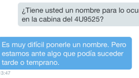 Fragmento de la entrevista mantenida en Twitter