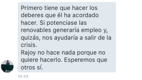Momento de la conversación vía Twitter con Mario Rodríguez, director de GreenPeace España. Momento de la conversación vía Twitter con Mario Rodríguez, director de GreenPeace España.