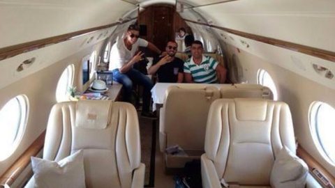 Cristiano Ronaldo estrenó su avión coincidiendo con el estreno de su película. TWITTER