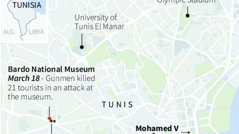 Mapa del supuesto atentado.-REUTERS