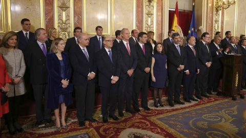 Recepción celebrada en el Senado con motivo del XXXVII aniversario de la Constitución. / EFE Recepción celebrada en el Senado con motivo del XXXVII aniversario de la Constitución. / EFE