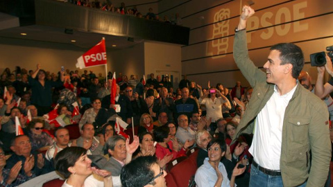 Pedro Sánchez, durante el acto en Tomelloso. EFE/Mariano Cieza Moreno Pedro Sánchez, durante el acto en Tomelloso. EFE/Mariano Cieza Moreno