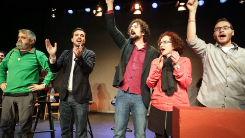 Alberto Garzón en Gamonal, Burgos, durante un acto de campaña.- JOSÉ CAMÓ/IU