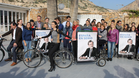 La vicesecretaria de Estudios y Programas del PP, Andrea Levy ha participado en Alicante, en un acto de Nuevas Generaciones. EFE/PP