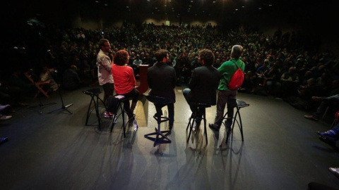 Alberto Garzón durante el acto de campaña en Gamonal, Burgos.- IU Alberto Garzón durante el acto de campaña en Gamonal, Burgos.- IU