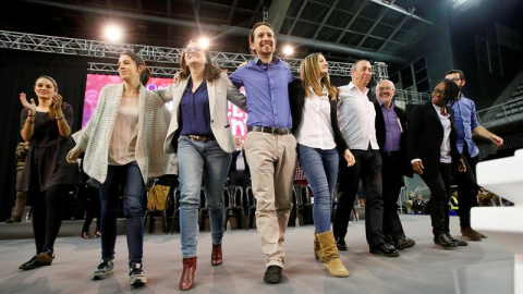 El candidato de Podemos a la Presidencia del Gobierno, Pablo Iglesias, en el mitin de Alicante. / EFE El candidato de Podemos a la Presidencia del Gobierno, Pablo Iglesias, en el mitin de Alicante. / EFE