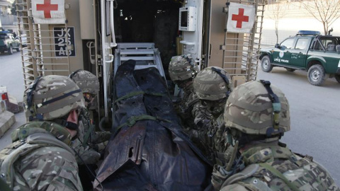 Los talibanes reivindicaron la autoría del ataque al anunciar que algunos de sus militantes habían accedido a una "casa de huéspedes" en la capital afgana.- EFE