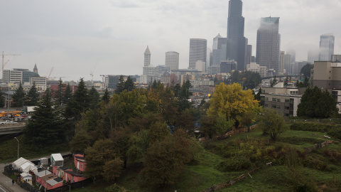 Vista general de un campamento de indigentes situado en Seattle, Whashington. REUTERS/Shannon Stapleton