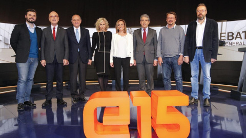 Los participantes en el debate que el jueves se celebró en TV3. / EP