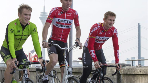 Los ciclistas profesionales alemanes, Andre Greipel, Marcel Sieberg y Ruben Zepuntke en Düsseldorf, Alemania. EFE/Imagen de archivo Los ciclistas profesionales alemanes, Andre Greipel, Marcel Sieberg y Ruben Zepuntke en Düsseldorf, Alemania. EFE/Imagen de archivo