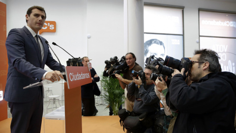 El presidente de Ciudadanos durante su comparecencia en rueda de prensa tras las elecciones del pasado 20D.- EFE El presidente de Ciudadanos durante su comparecencia en rueda de prensa tras las elecciones del pasado 20D.- EFE