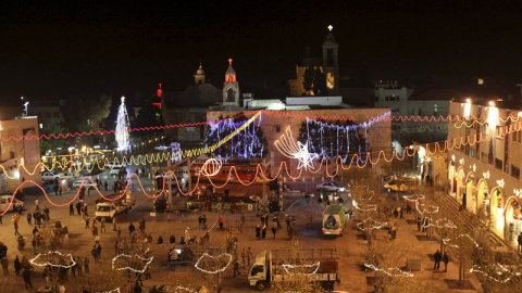 Plaza del Pesebre, Belén. EFE Plaza del Pesebre, Belén. EFE