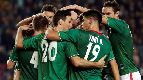 La selección de Euskadi se llevó el encuentro por 0-1. EFE/Alberto Estévez