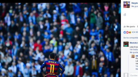 Fotografía y mensaje publicado por Neymar en su cuenta de Facebook. Fotografía y mensaje publicado por Neymar en su cuenta de Facebook.