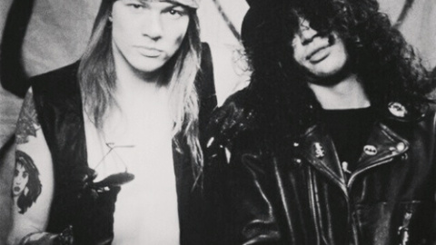 Axl Rose y Slash en los mejores años de Guns N' Roses. Axl Rose y Slash en los mejores años de Guns N' Roses.