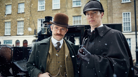 Fotografía de Sherlock y Watson en el capítulo especial 'La novia abominable'. Fotografía de Sherlock y Watson en el capítulo especial 'La novia abominable'.