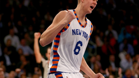 Porzingis, en un partido con los New York Knicks esta temporada. AFP Porzingis, en un partido con los New York Knicks esta temporada. AFP