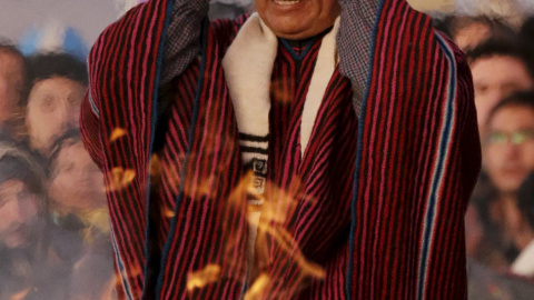 Evo Morales agradece una década de presidnecia en la antigua Tiahuanaco.- REUTERS. Evo Morales agradece una década de presidnecia en la antigua Tiahuanaco.- REUTERS.