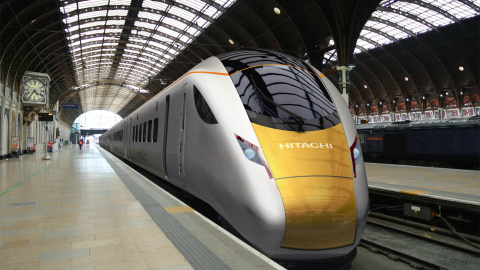 Uno de los trenes de la compañía japonesa Hitachi