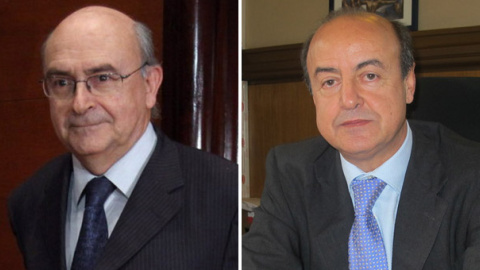 El hasta ahora presidente del TSJC, Miguel Ángel Gimeno (i.), y su sustituto Jesús María Barrientos (d.) El hasta ahora presidente del TSJC, Miguel Ángel Gimeno (i.), y su sustituto Jesús María Barrientos (d.)