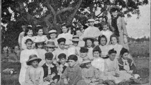 Imagen de una clase de la Escuela Moderna.- ESCUELA MODERNA Imagen de una clase de la Escuela Moderna.- ESCUELA MODERNA