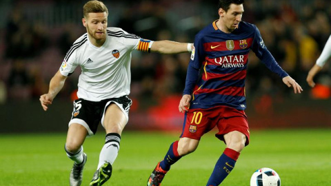Messi en el partido de la semana pasada de Copa contra el Valencia. /EFE Messi en el partido de la semana pasada de Copa contra el Valencia. /EFE