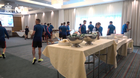 Comida de la selección antes del partido contra Marruecos Comida de la selección antes del partido contra Marruecos