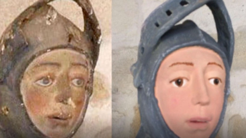 Polémica restauración de un San Jorge en la localidad navarra de Estella Polémica restauración de un San Jorge en la localidad navarra de Estella