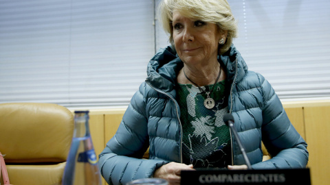 La presidenta del PP de Madrid, Esperanza Aguirre, durante su comparecencia en la comisión de corrupción de la Asamblea de Madrid. EFE/Chema Moya La presidenta del PP de Madrid, Esperanza Aguirre, durante su comparecencia en la comisión de corrupción de la Asamblea de Madrid. EFE/Chema Moya