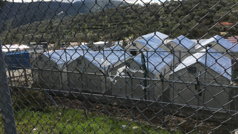Campo de refugiados de Moria, en la isla griega de Lesbos. / IU Campo de refugiados de Moria, en la isla griega de Lesbos. / IU