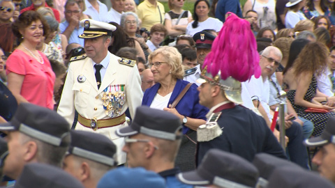 Carmena durante el día del patrón del Cuerpo de Policía Carmena durante el día del patrón del Cuerpo de Policía