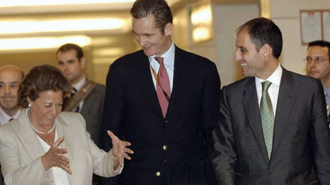 Rita Barberá, Iñaki Urdangarin y Francisco Camps en una imagen de archivo.- EFE Rita Barberá, Iñaki Urdangarin y Francisco Camps en una imagen de archivo.- EFE