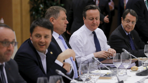 Cameron, en la cen de los jefes de Estado y de Gobierno de la Unión Europea, en Bruselas. / REUTERS Cameron, en la cen de los jefes de Estado y de Gobierno de la Unión Europea, en Bruselas. / REUTERS