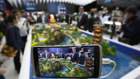 Una imagen del Mobile World Congress./ REUTERS Una imagen del Mobile World Congress./ REUTERS