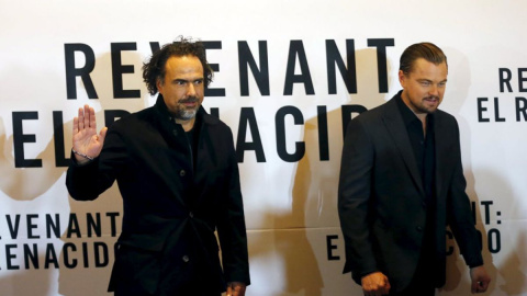 El director de cine Alejandro González Iñárritu y el actor Leonardo Di Caprio, en la presentación de la película 'The Revenant' en México DF. REUTERS El director de cine Alejandro González Iñárritu y el actor Leonardo Di Caprio, en la presentación de la película 'The Revenant' en México DF. REUTERS