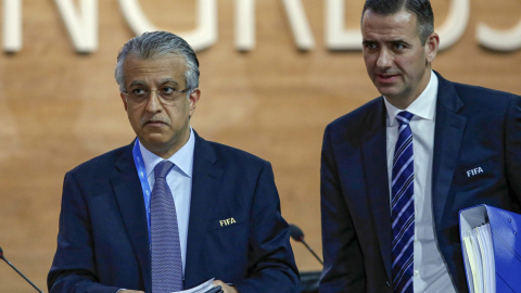 El jeque bareiní Salman bin Ebrahim Al Khalifa, candidato a la presidencia de la FIFA.- EFE