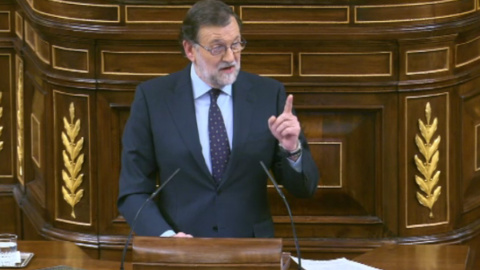 Mariano Rajoy, en su intervención en el Congreso de los Diputados. Mariano Rajoy, en su intervención en el Congreso de los Diputados.